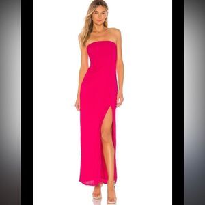 NWT Superdown Asher Strapless Maxi Dress in Pink Revolve Large